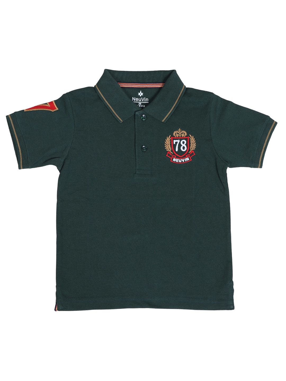NeuVin Boys Polo Collar Applique T-shirt-picture-24
