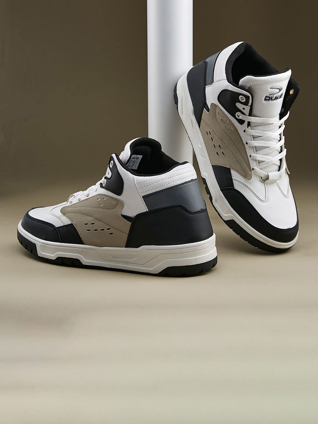 Duke Men Colourblocked High-Top Sneakers-picture-28