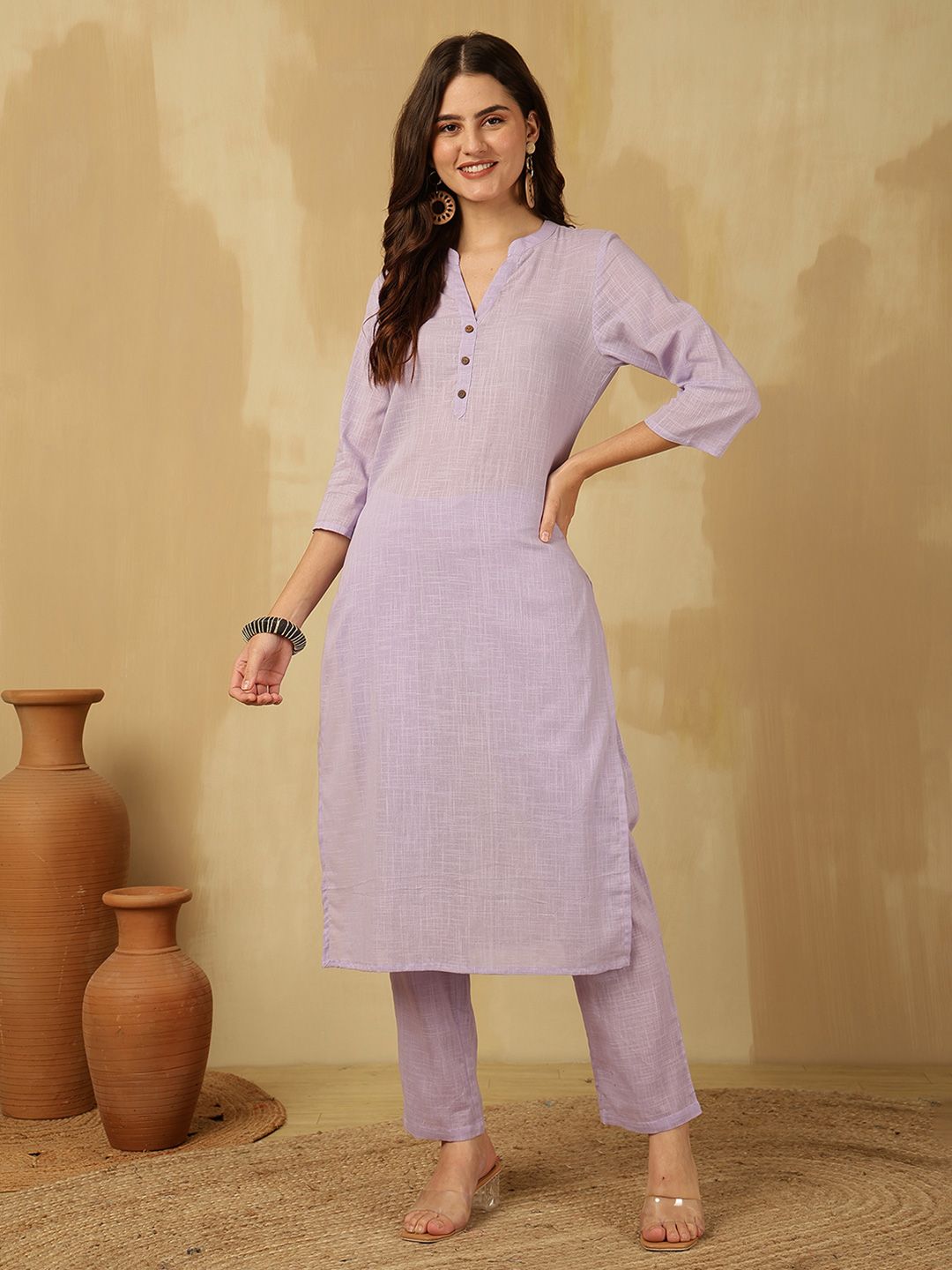 Anouk Rustic Women Printed Regular Pure Cotton Kurta with Trousers-picture-34