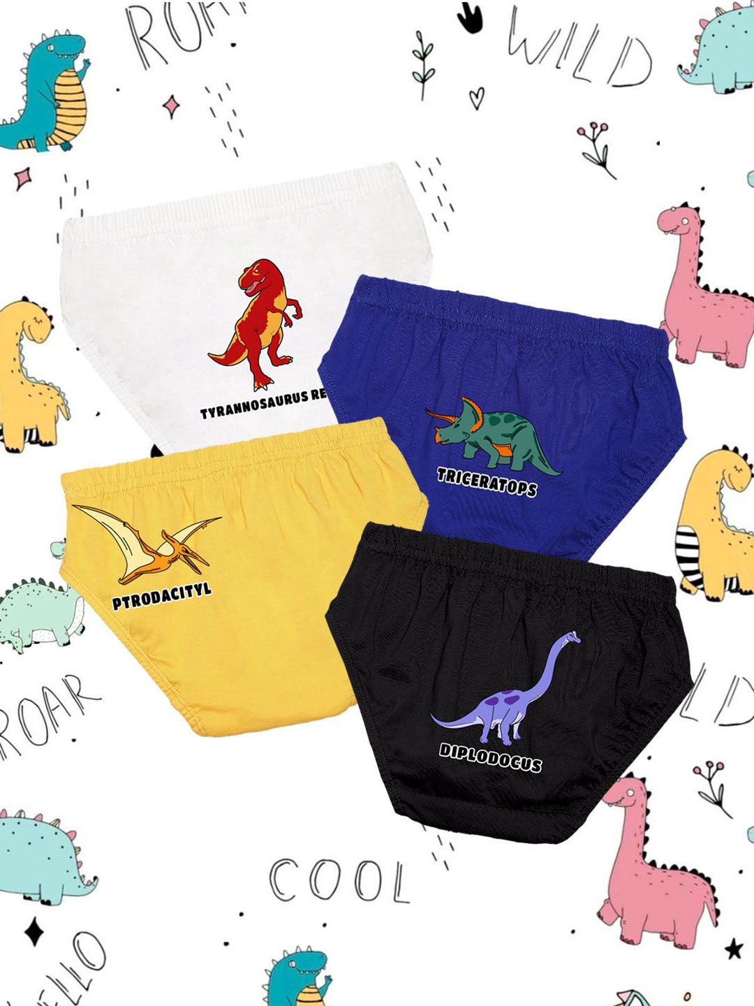 NUSYL Boys Pack Of 4Printed Cotton Basic Briefs NUBCBRFPO4.0043-picture-39