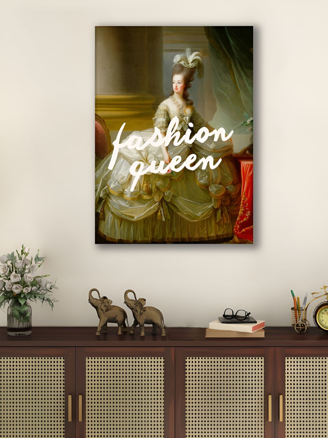 Myntra Elegant Homes Green & White 1 Piece Canvas Other Wall Paintings-picture-17