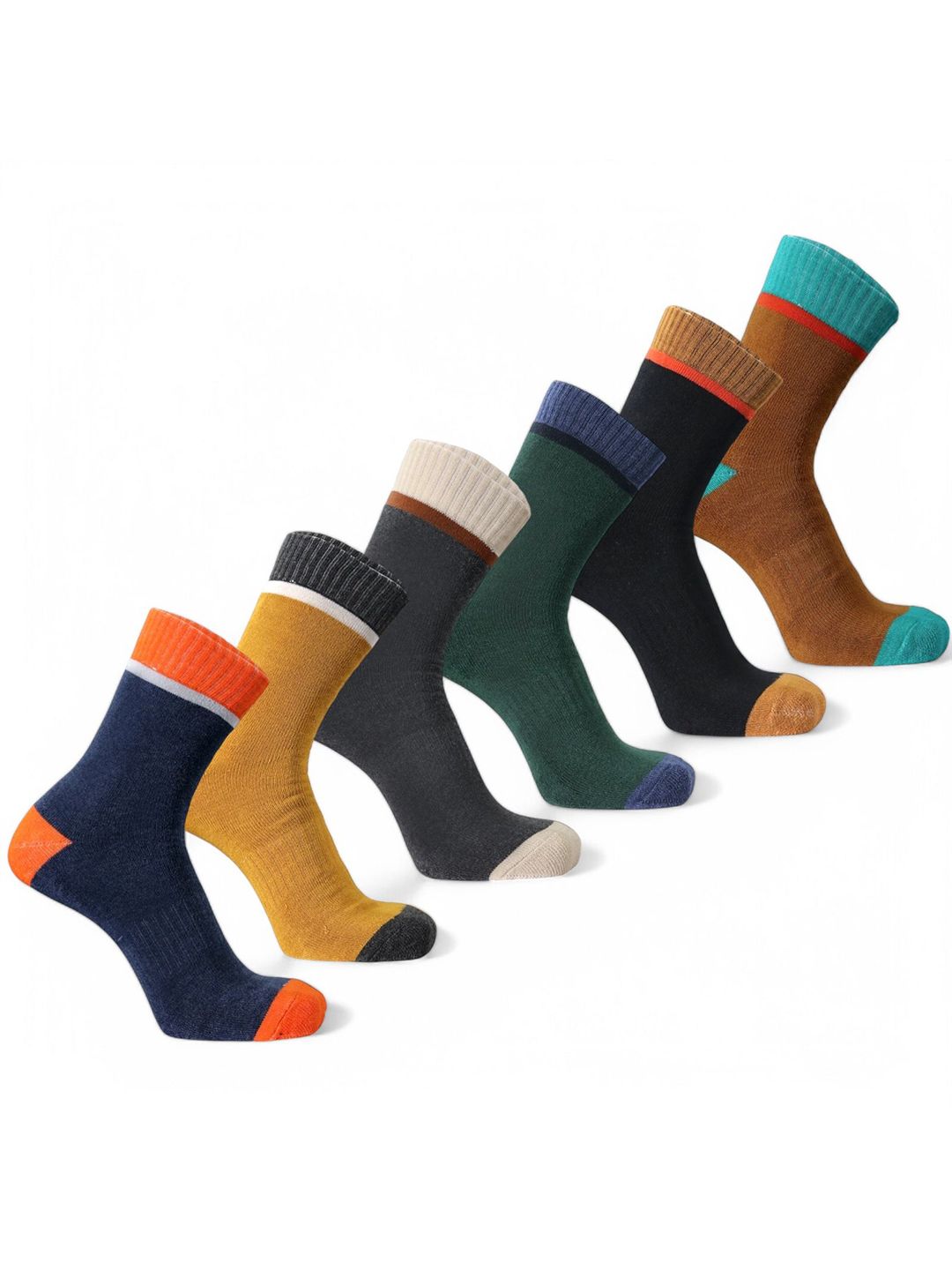Sockscarving Men Pack Of 6 Patterned Cotton Breathable Calf Length Socks-picture-11