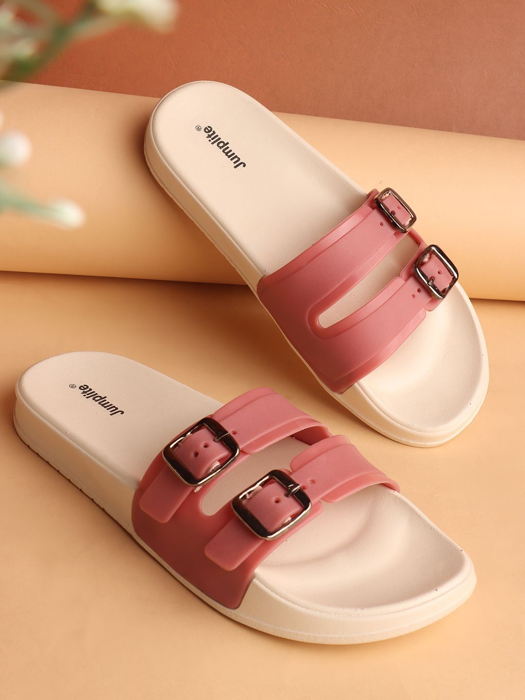 JUMPLITE Women Open Toe Flats-image-44