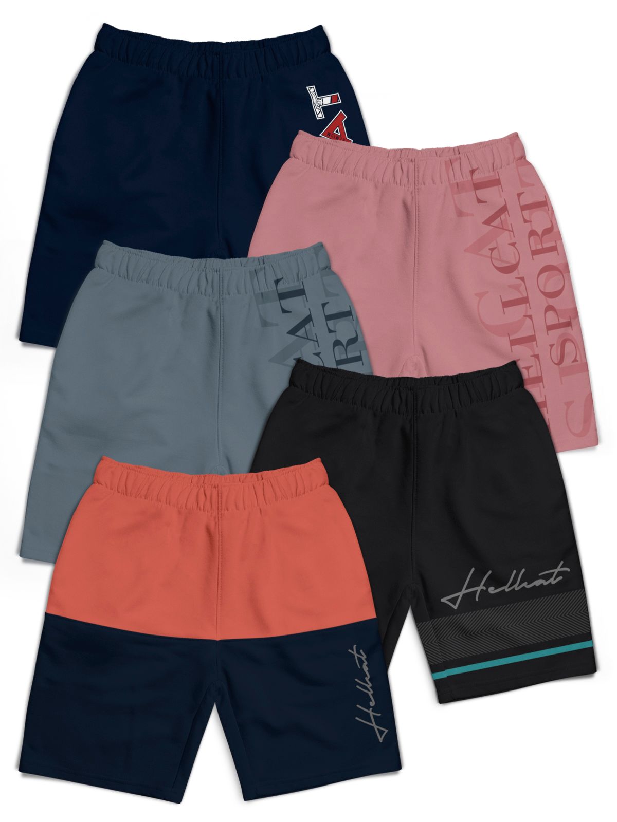 HELLCAT Boys Typography Printed Shorts-picture-27