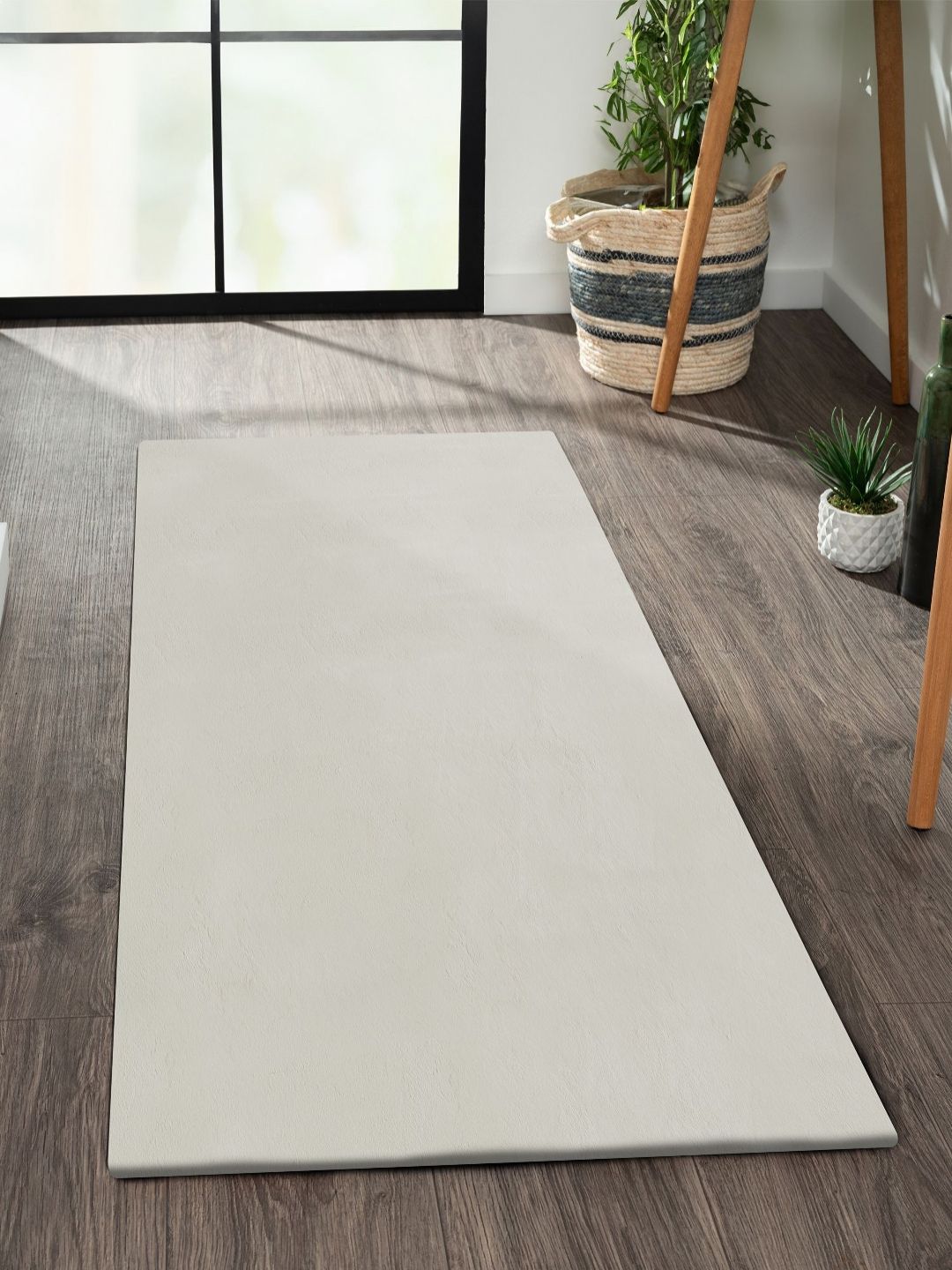 OBSESSIONS Grey Rectangular Antistatic Non Slip Bedside Floor Runner-picture-20
