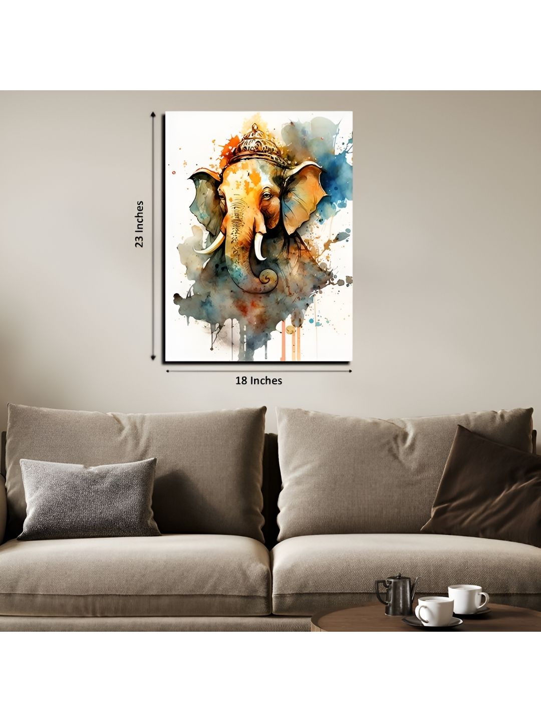 Chalk My Theme White & Orange 1 Piece Wood Other Wall Paintings-picture-13