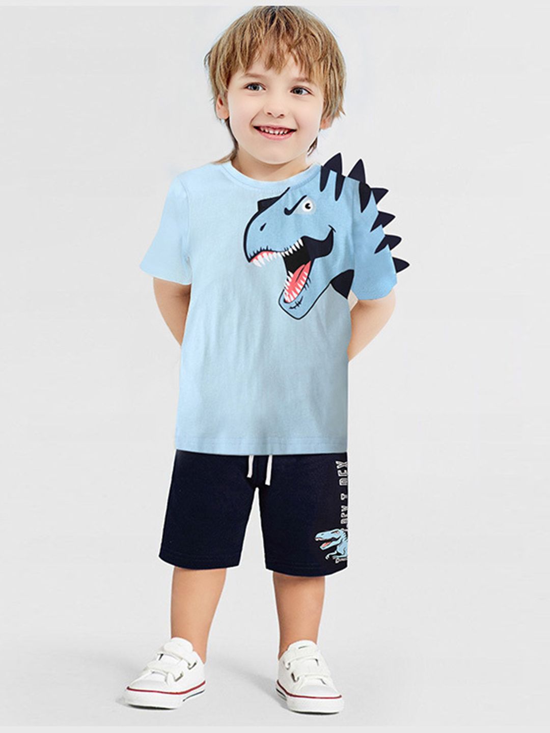 YK Boys Printed T-Shirt With Shorts Clothing Set-picture-36
