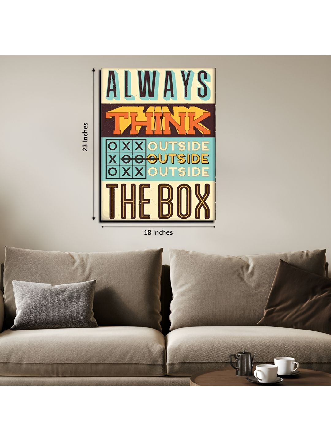 Chalk My Theme Blue & Orange 1 Piece Wood Other Wall Paintings-picture-26