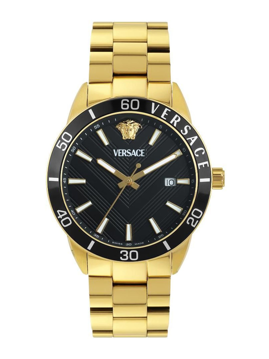 Versace Men Brass Dial & Stainless Steel Bracelet Style Straps Analogue Watch VEYCA0724-picture-36