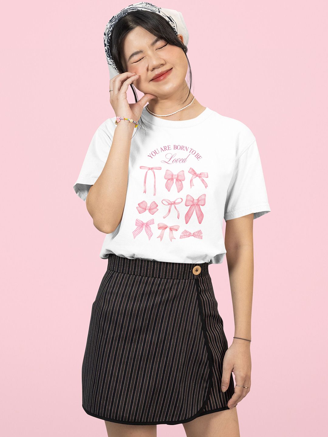 Bows On Womens MASTI TEES Printed Cotton Lounge T-Shirt-image-5