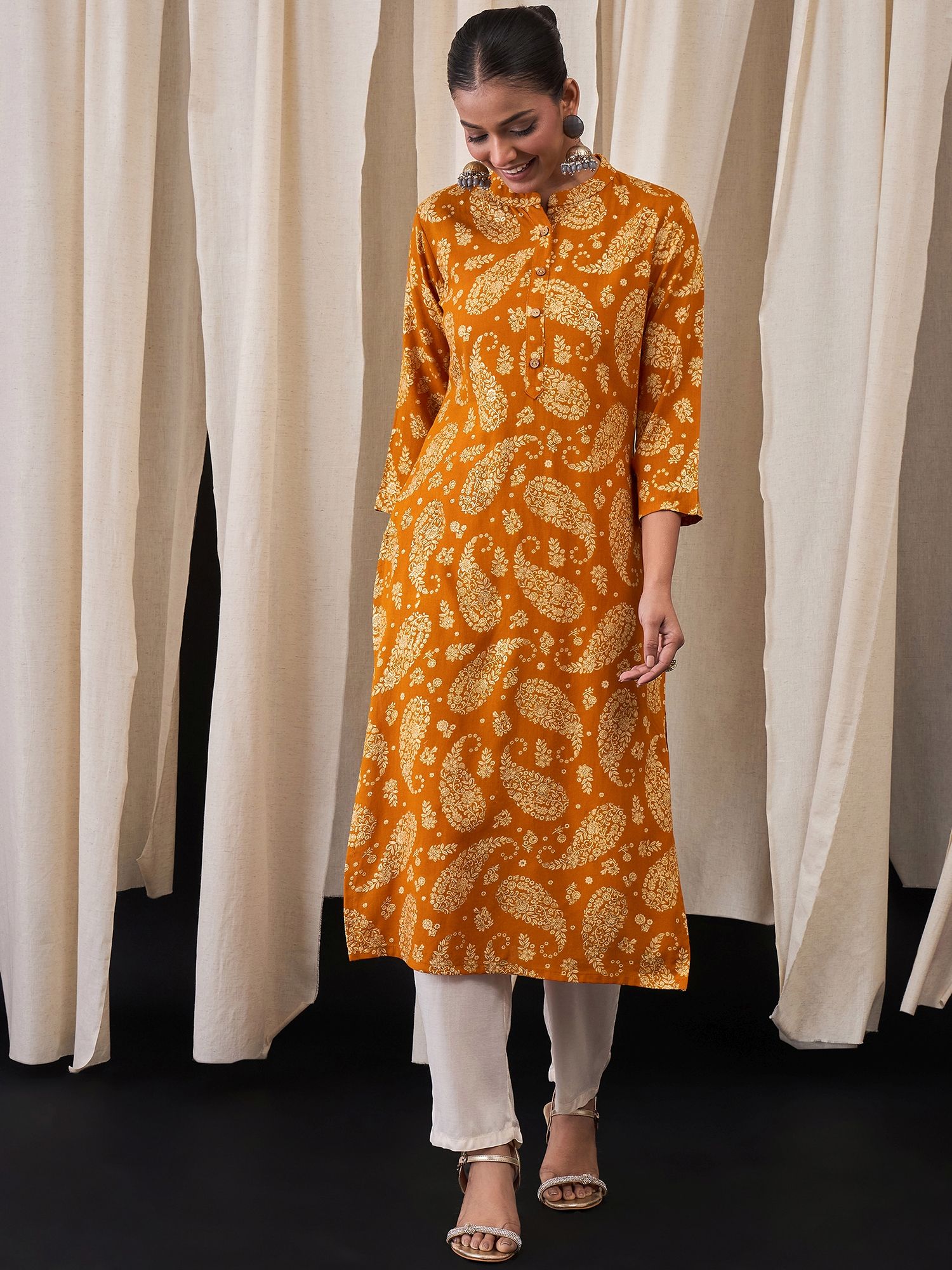 Anouk Women Floral Printed Kurta-picture-16