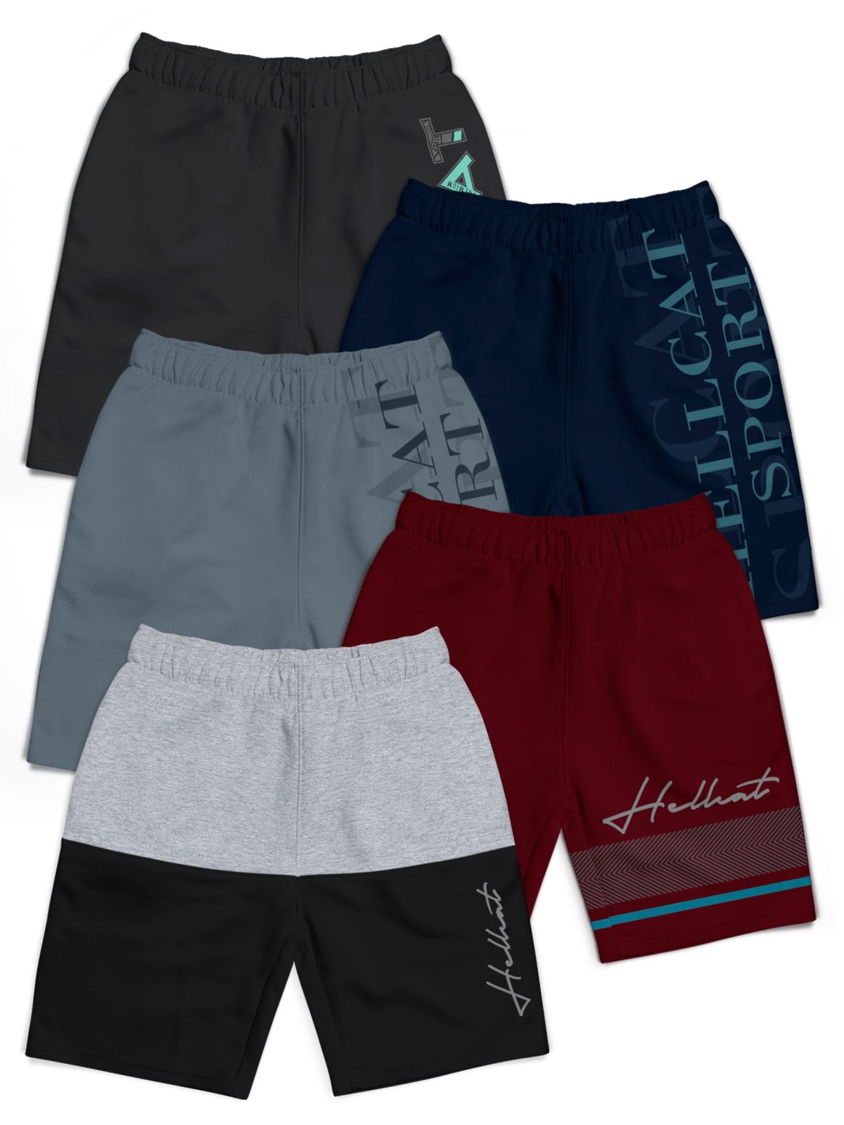 HELLCAT Boys Typography Printed Shorts-image-37