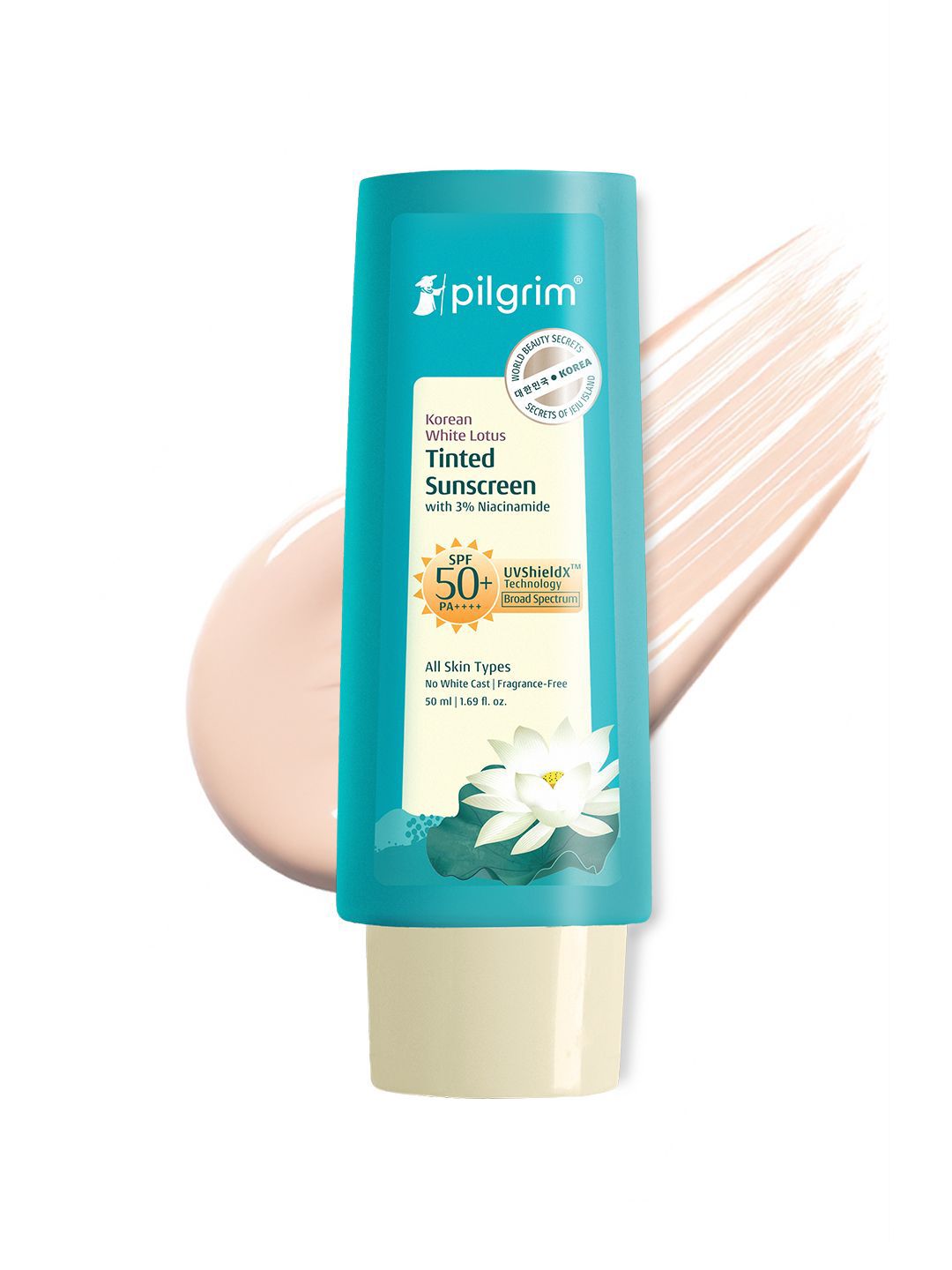 Pilgrim Korean White Lotus Tinted Sunscreen SPF 50+ PA++++ - 50 ml-picture-35