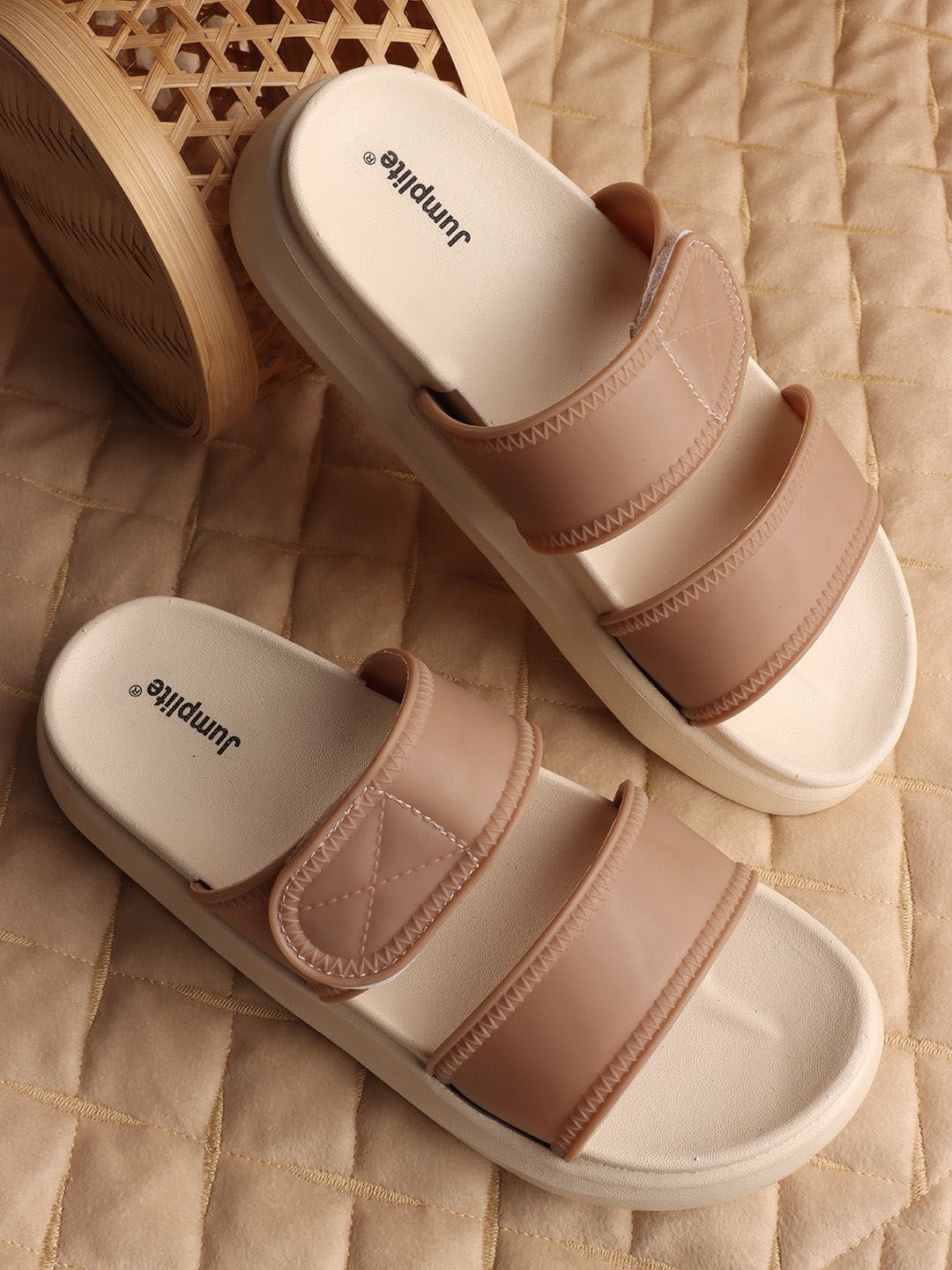 JUMPLITE Women Open Toe Flats-image-41