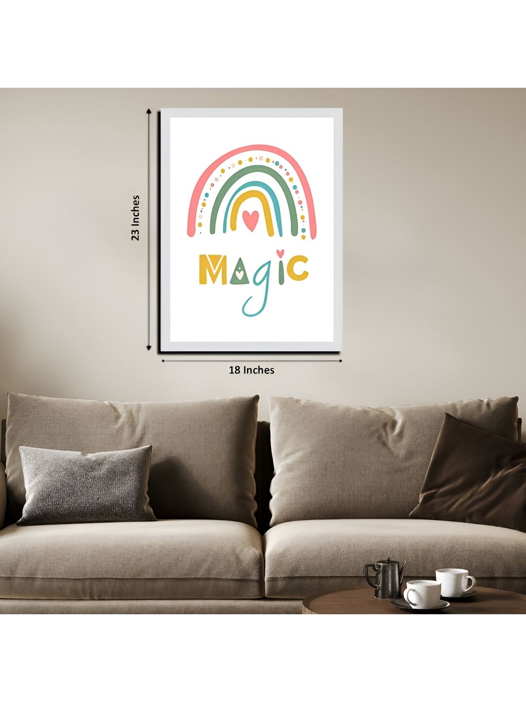 Chalk My Theme White & Pink 1 Piece Wood Other Wall Paintings-picture-25