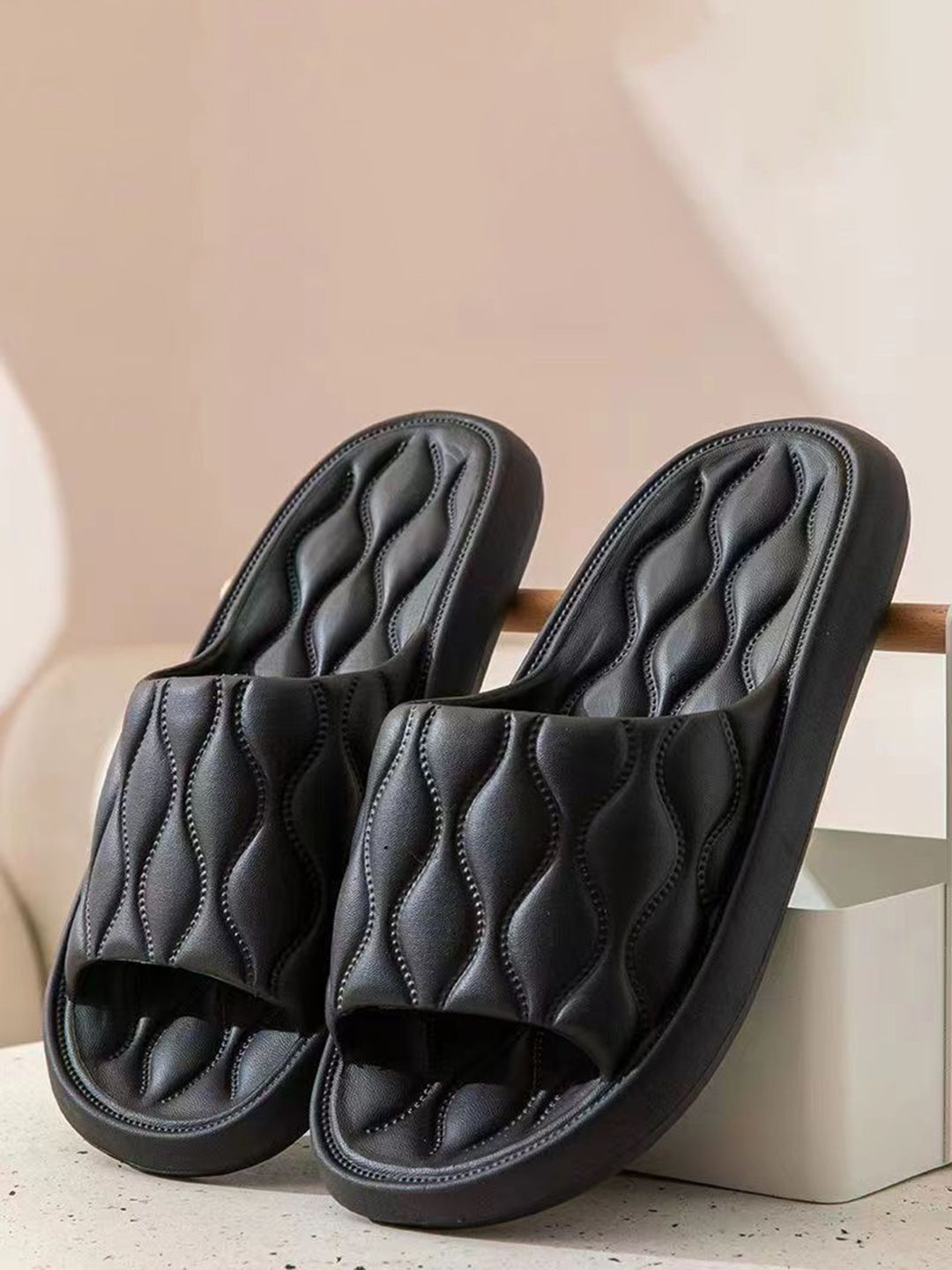 Alexvyan Men Textured Open Toe Flats-image-20