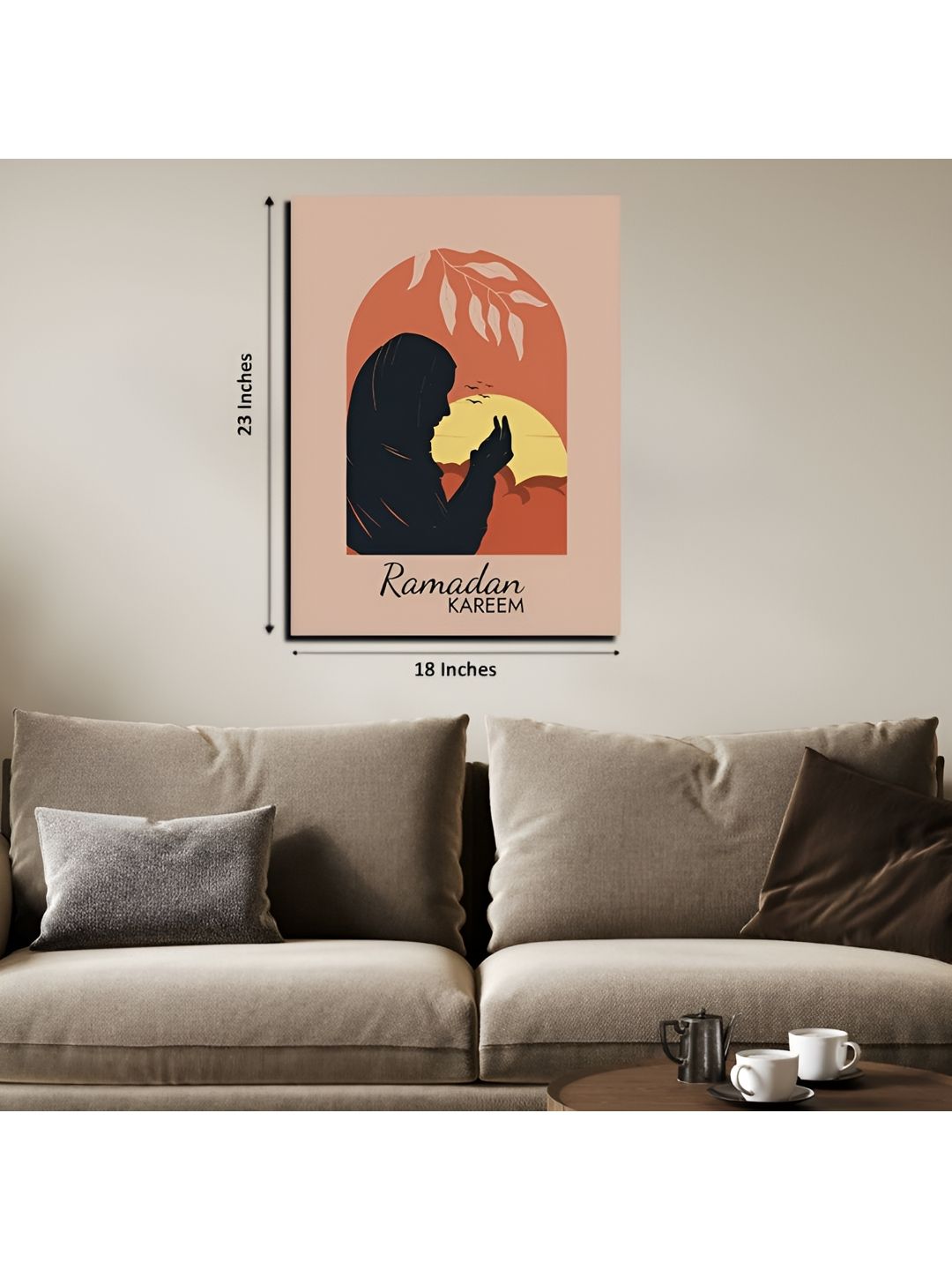 Chalk My Theme Peach-Coloured & Black 1 Piece Wood Other Wall Paintings-picture-23