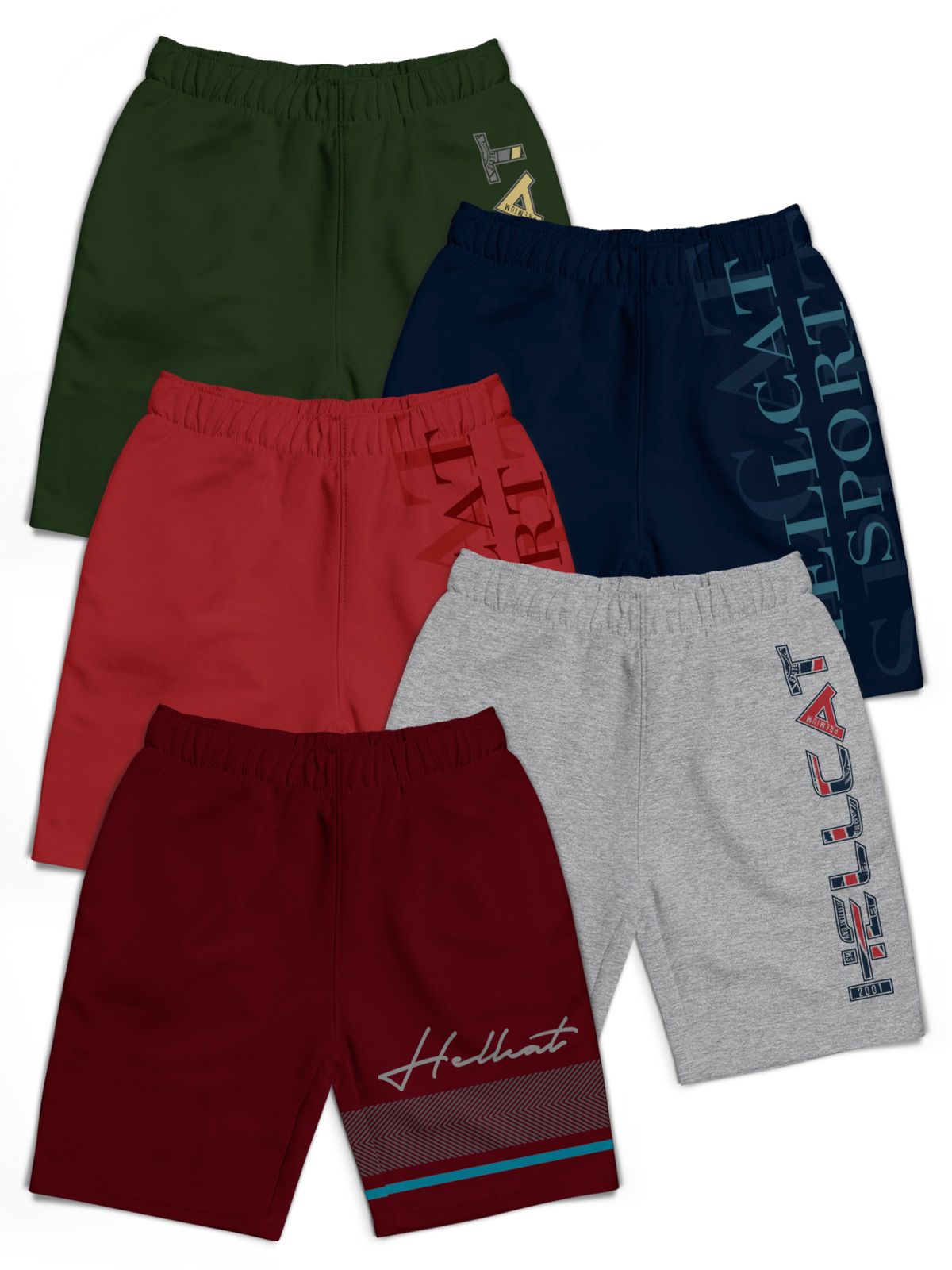 HELLCAT Boys Typography Printed Shorts-image-34