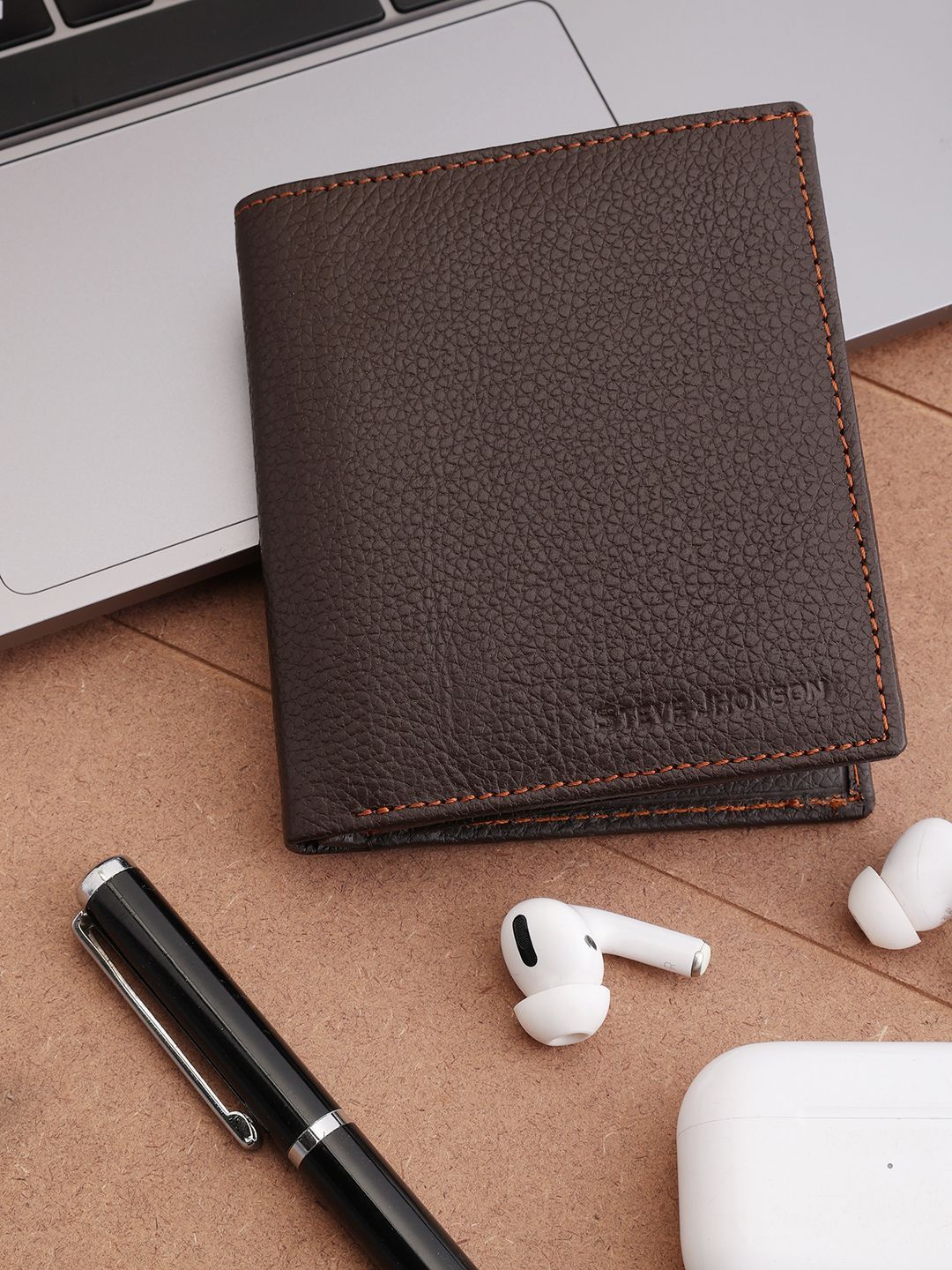 Steve Jhonson Men Brown Wallets-image-2