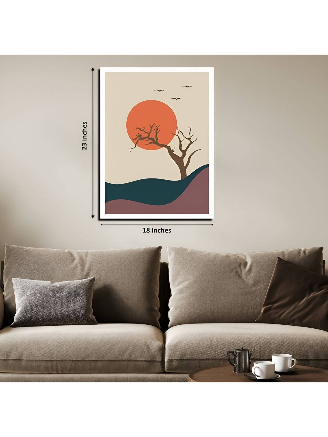 Chalk My Theme Brown & Orange 1 Piece Wood Other Wall Paintings-picture-30