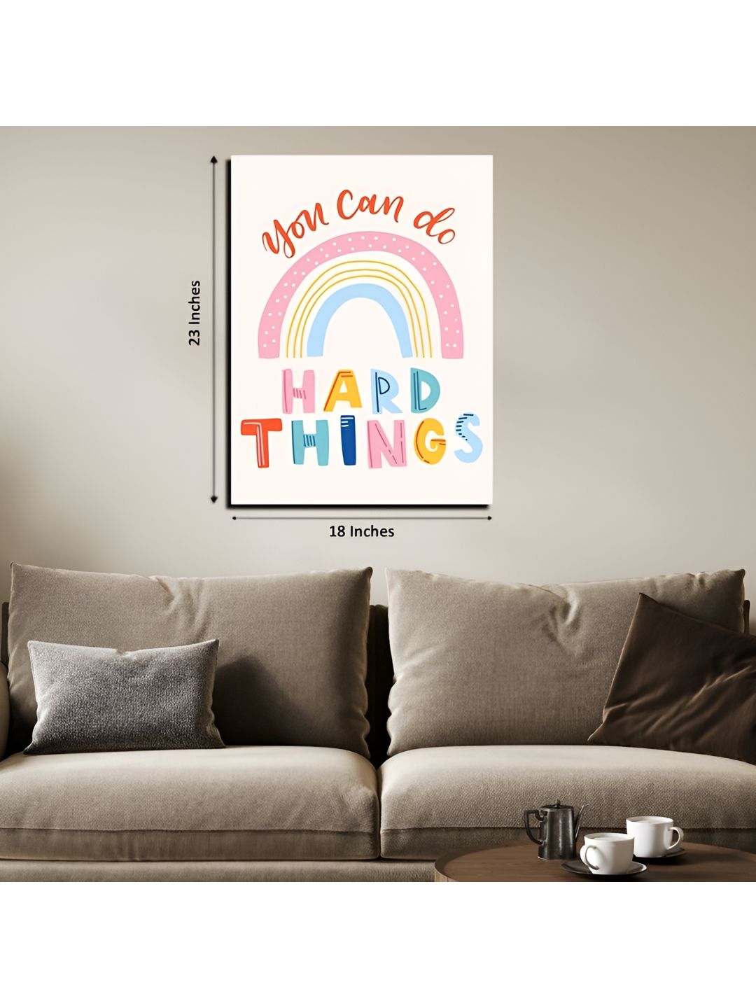 Chalk My Theme White & Pink 6 and more Piece Wood Other Wall Paintings-picture-29