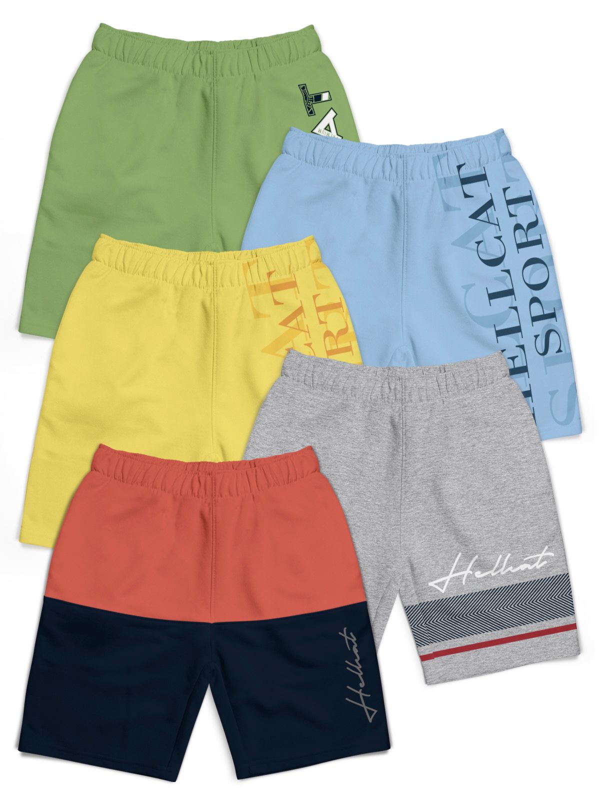 HELLCAT Boys Typography Printed Shorts-image-42
