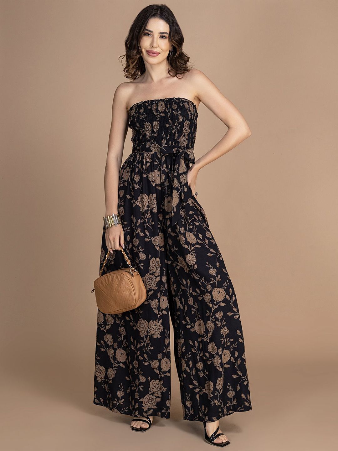 Moomaya Off-Shoulder Printed Basic Jumpsuit-picture-33