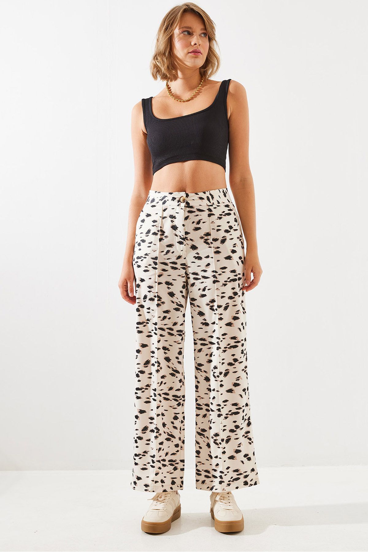 BIANCO LUCCI Women Animal Printed Trousers-image-48