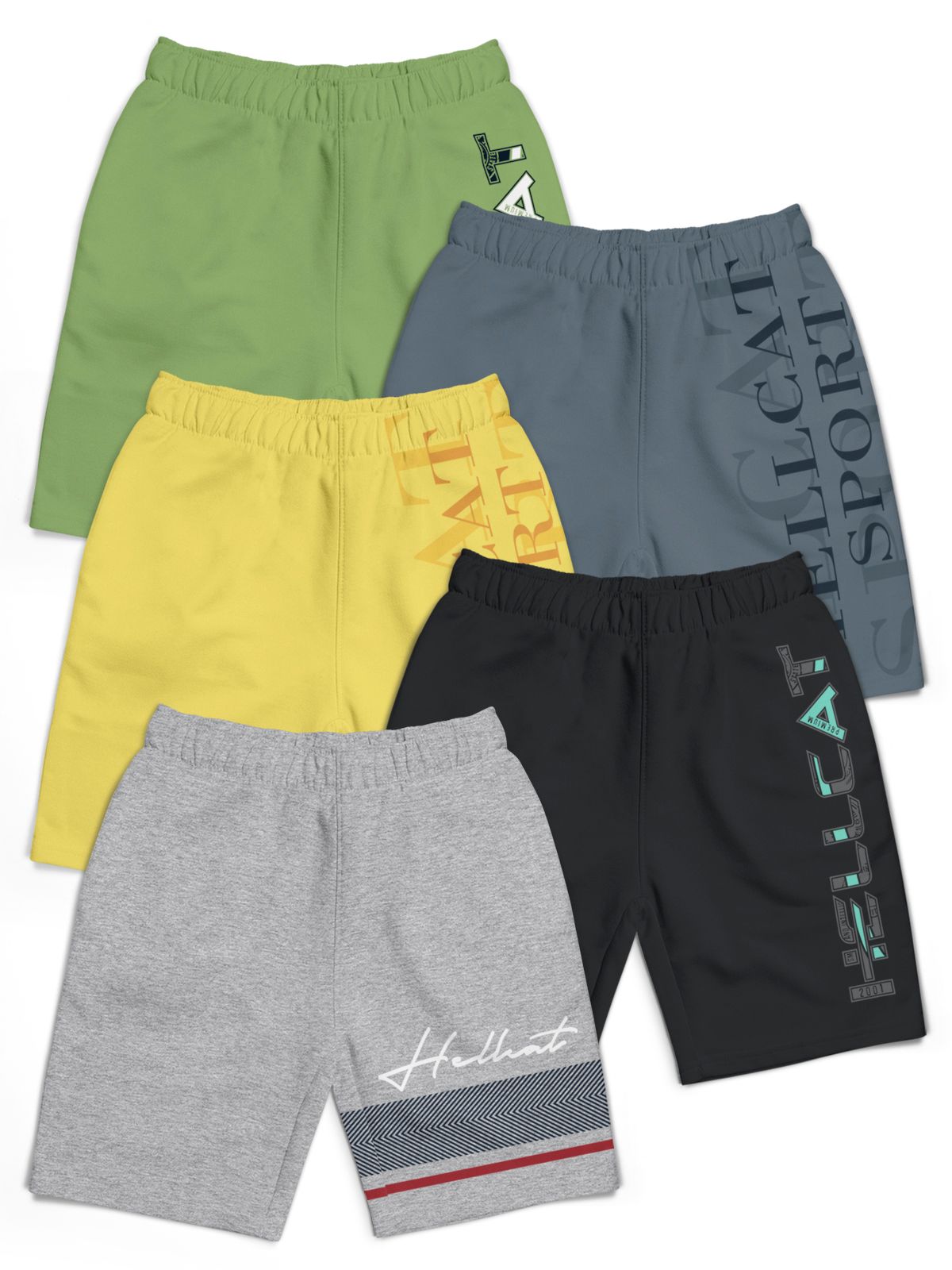 HELLCAT Boys Typography Printed Shorts-picture-25