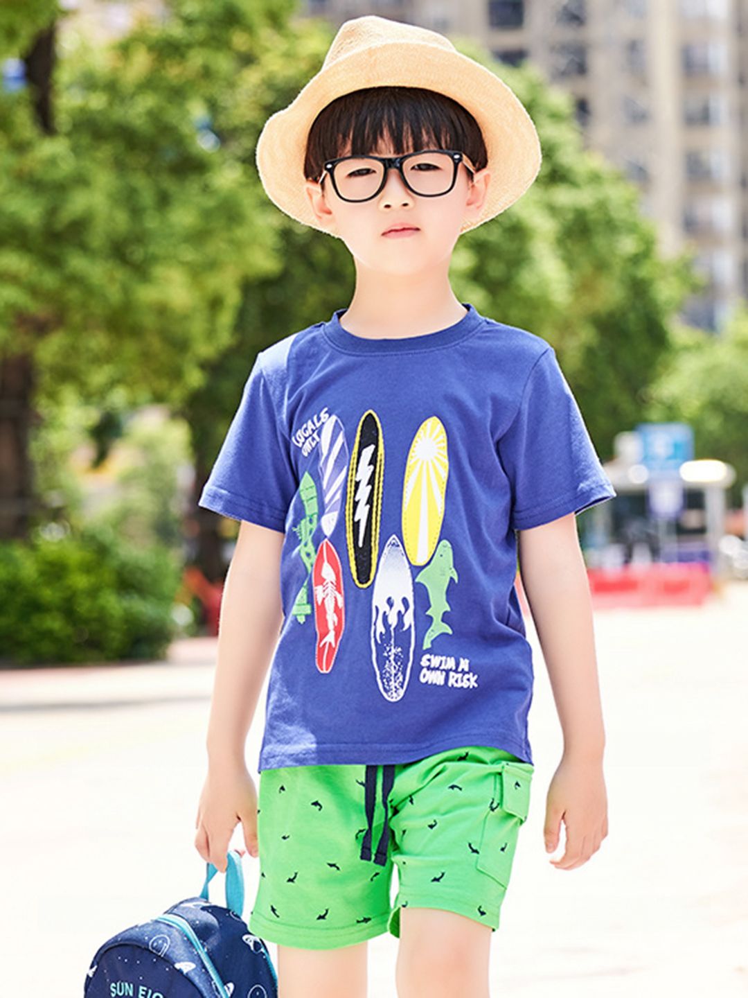 YK Boys Printed T-Shirt With Shorts Clothing Set-picture-37