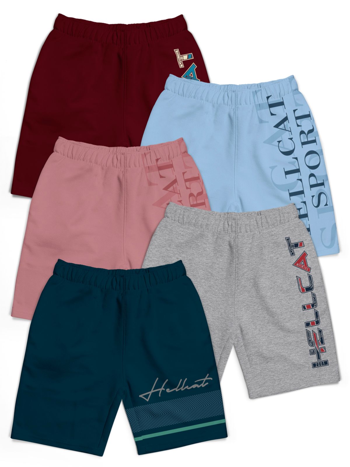 HELLCAT Boys Typography Printed Shorts-image-30