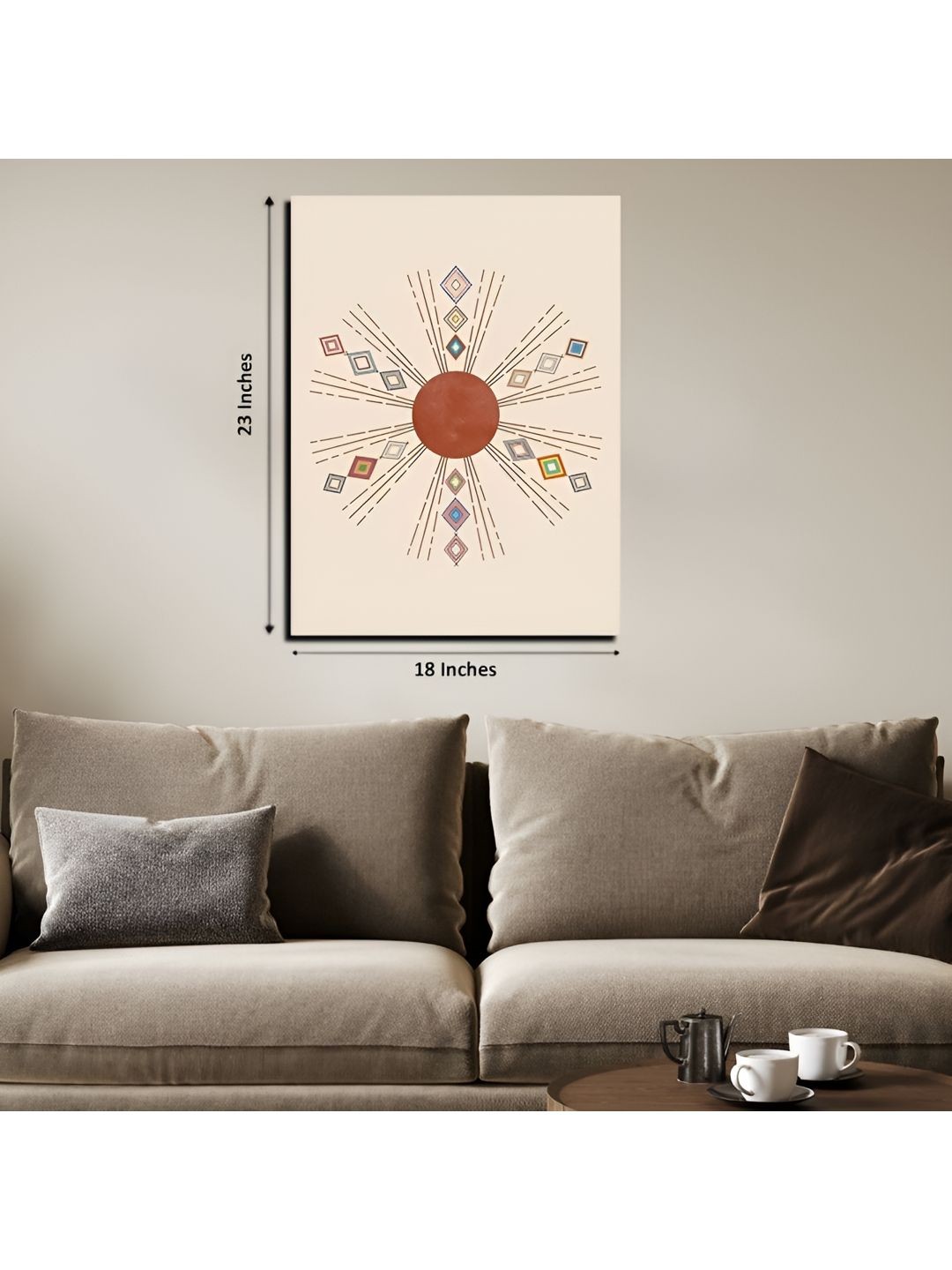 Chalk My Theme Peach-Coloured & Brown 1 Piece Wood Other Wall Paintings-picture-14