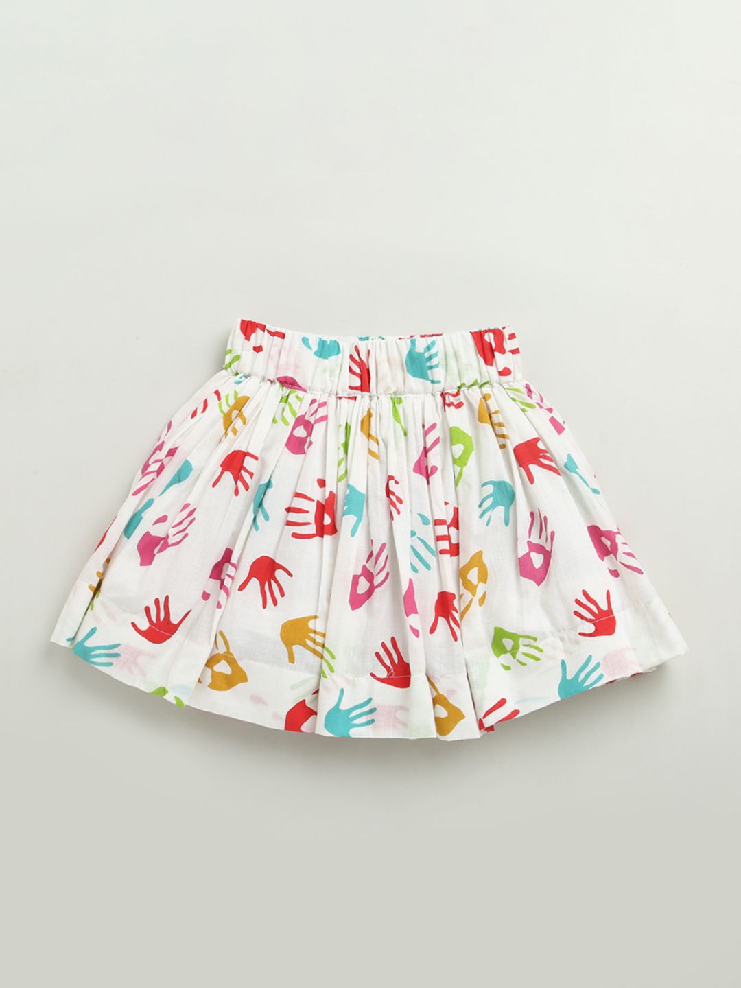 ZIP ZAP ZOOP Infant Girls Hand Printed Flared Pure Cotton Knee-Length Skirt-picture-12