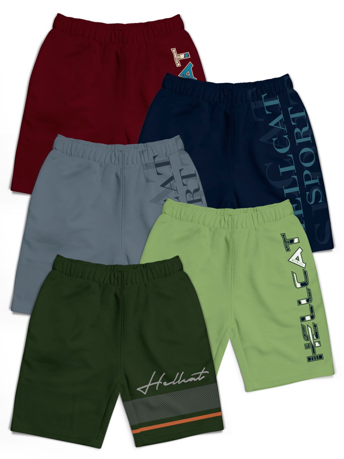 HELLCAT Boys Typography Printed Shorts-image-36