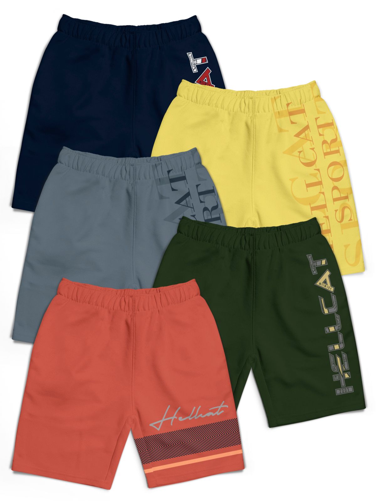HELLCAT Boys Typography Printed Shorts-image-15