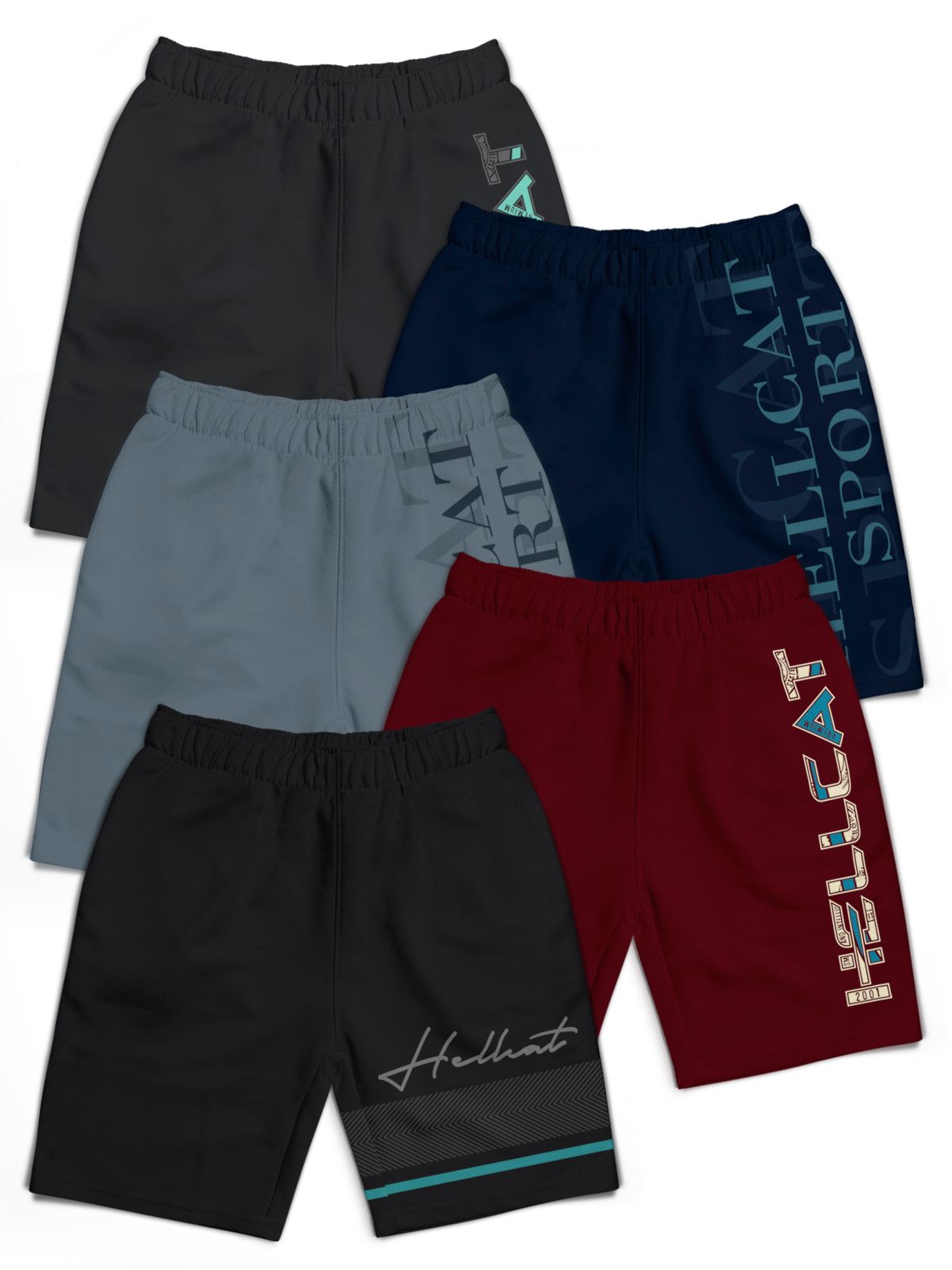 HELLCAT Boys Typography Printed Shorts-picture-28