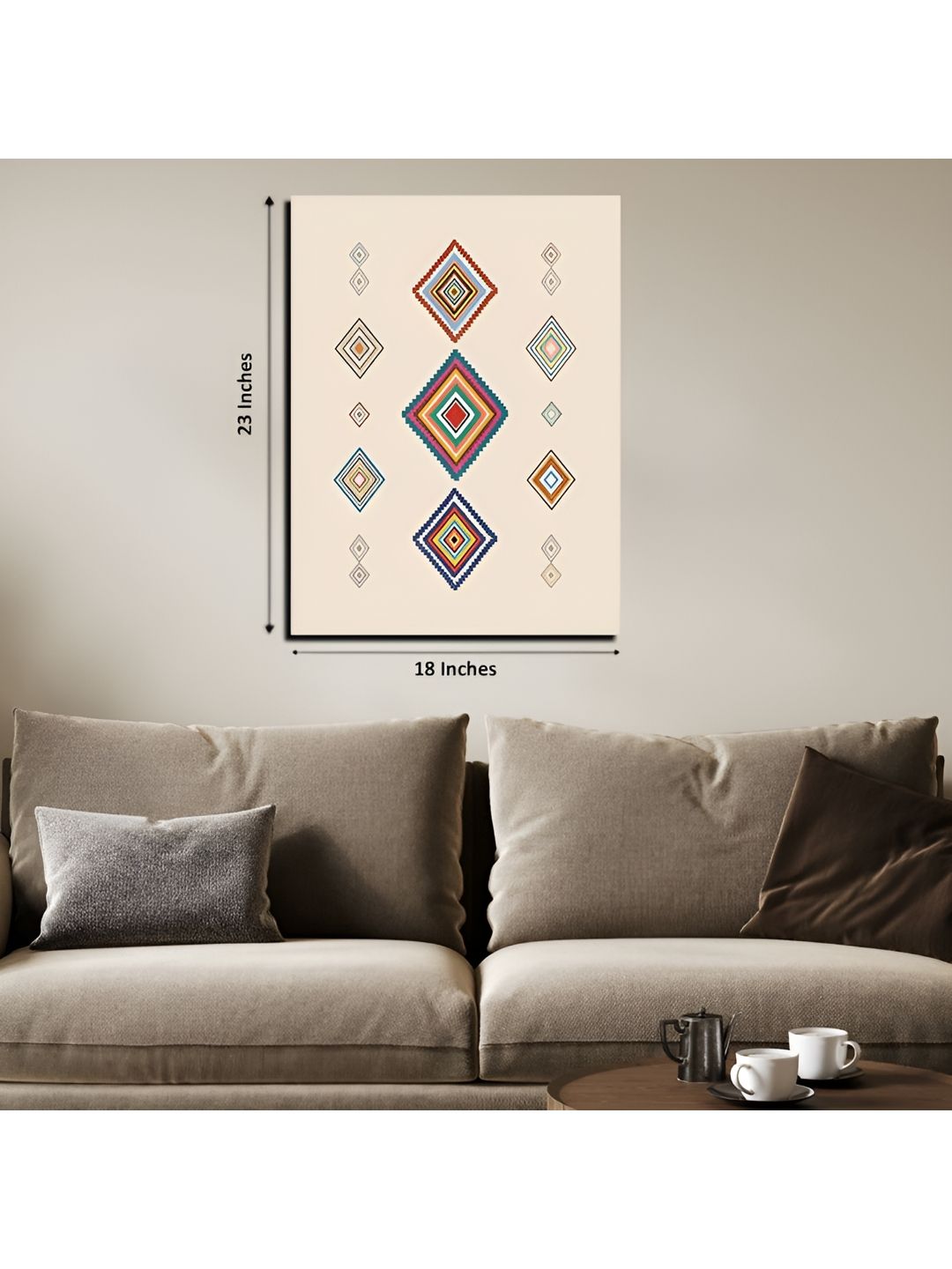 Chalk My Theme Peach-Coloured & Blue 1 Piece Wood Other Wall Paintings-picture-31