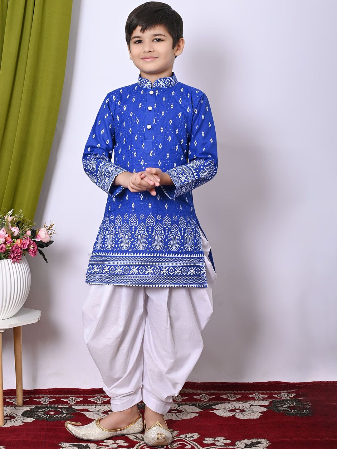 NFC CREATION Boys Embroidered Regular Sequinned Kurta with Patiala-picture-19