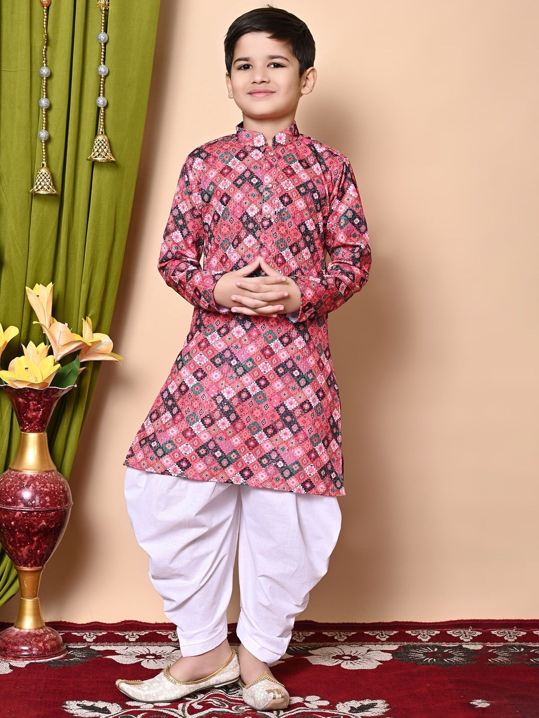 NFC CREATION Boys Embroidered Regular Thread Work Kurta with Patiala-picture-3