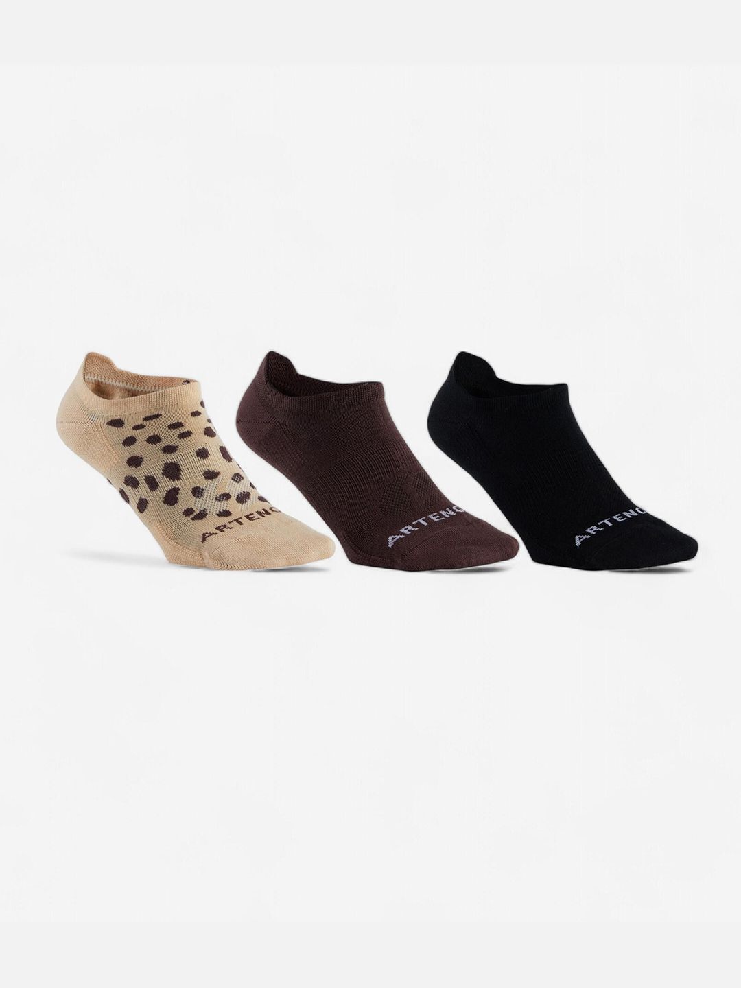 Artengo By Decathlon Pack Of 3 Printed Ankle-Length Socks-image-12