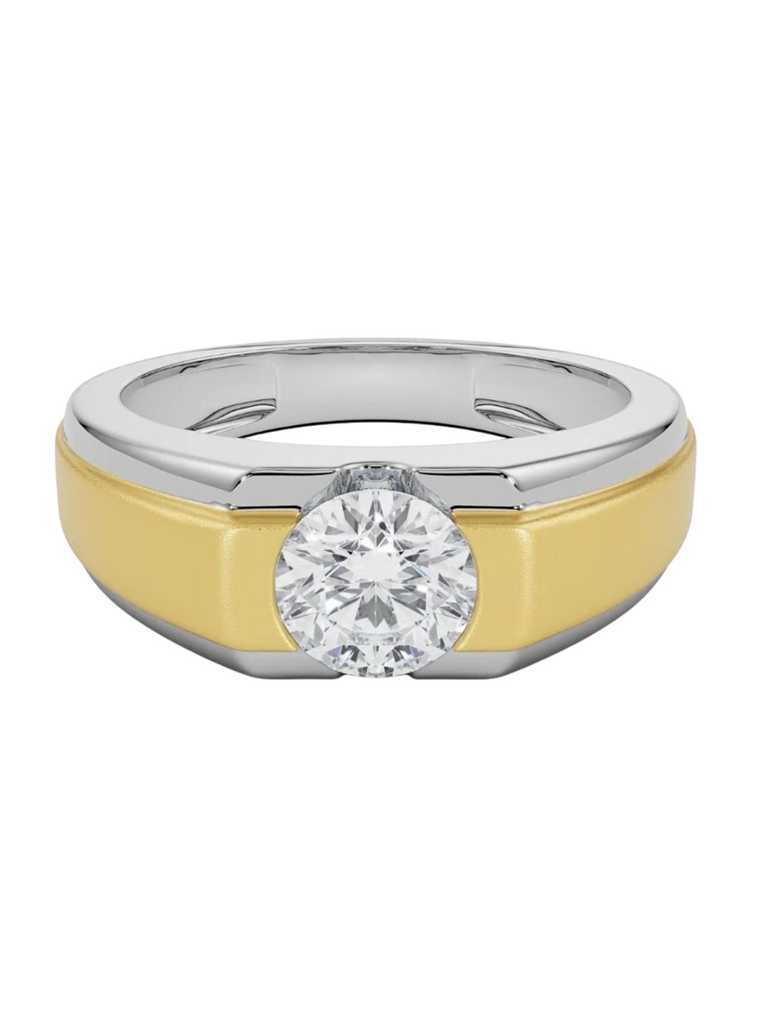Two-Tone Round Engagement Ring-image-41