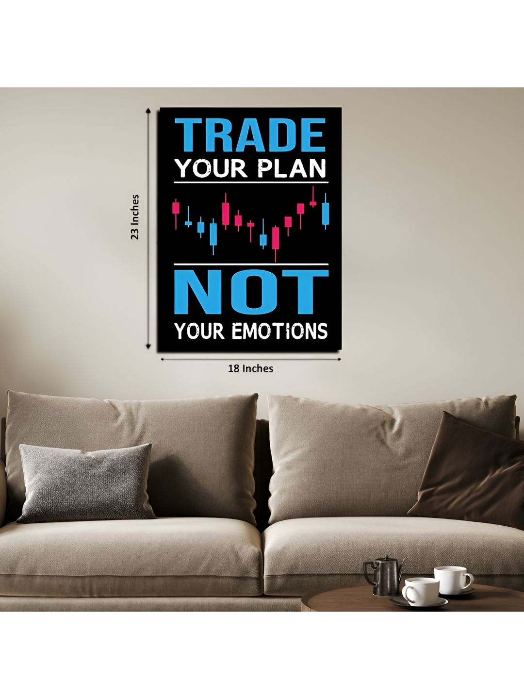 Chalk My Theme Black & Blue 1 Piece Wood Other Wall Paintings-picture-17