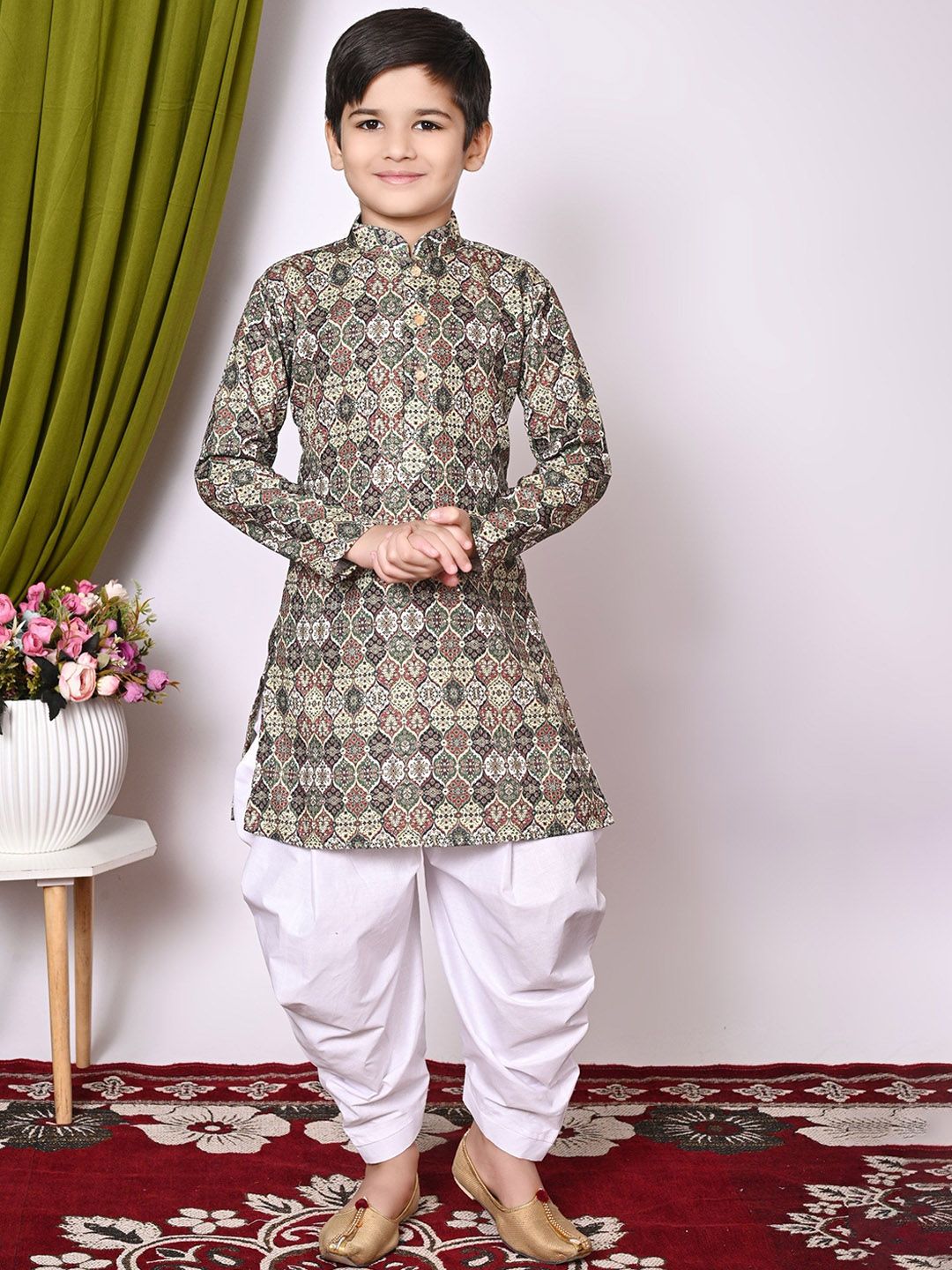 NFC CREATION Boys Embroidered Regular Sequinned Kurta with Patiala-picture-17