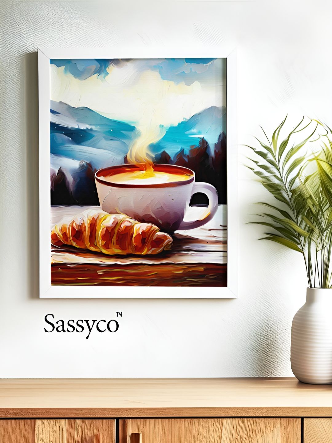 Sassyco White & Blue Canvas Other Wall Paintings-picture-22