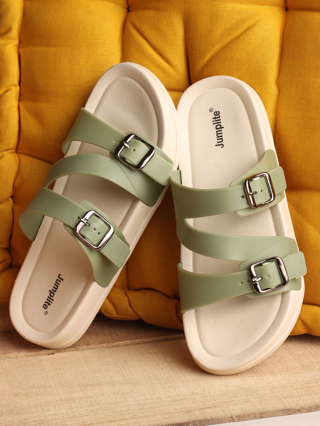 JUMPLITE Women Open Toe Flats-image-27
