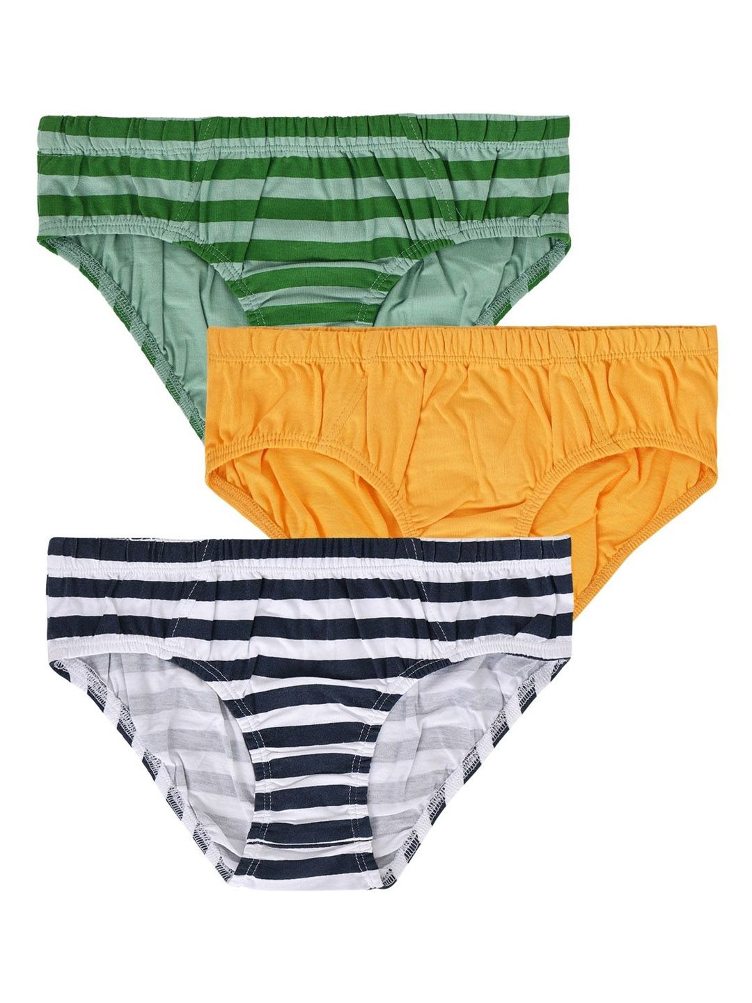 Nuego Boys Pack Of 3 Striped Pure Cotton Basic Briefs BY-UN-BRF-0005-7-8Y-picture-29