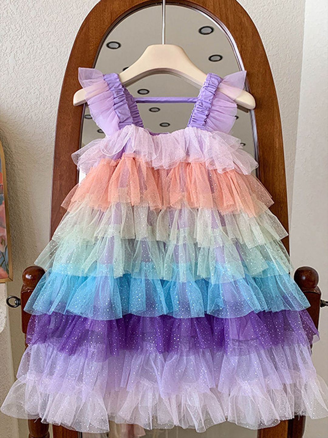 LULU & SKY Colourblocked Fit & Flare Dress-picture-16