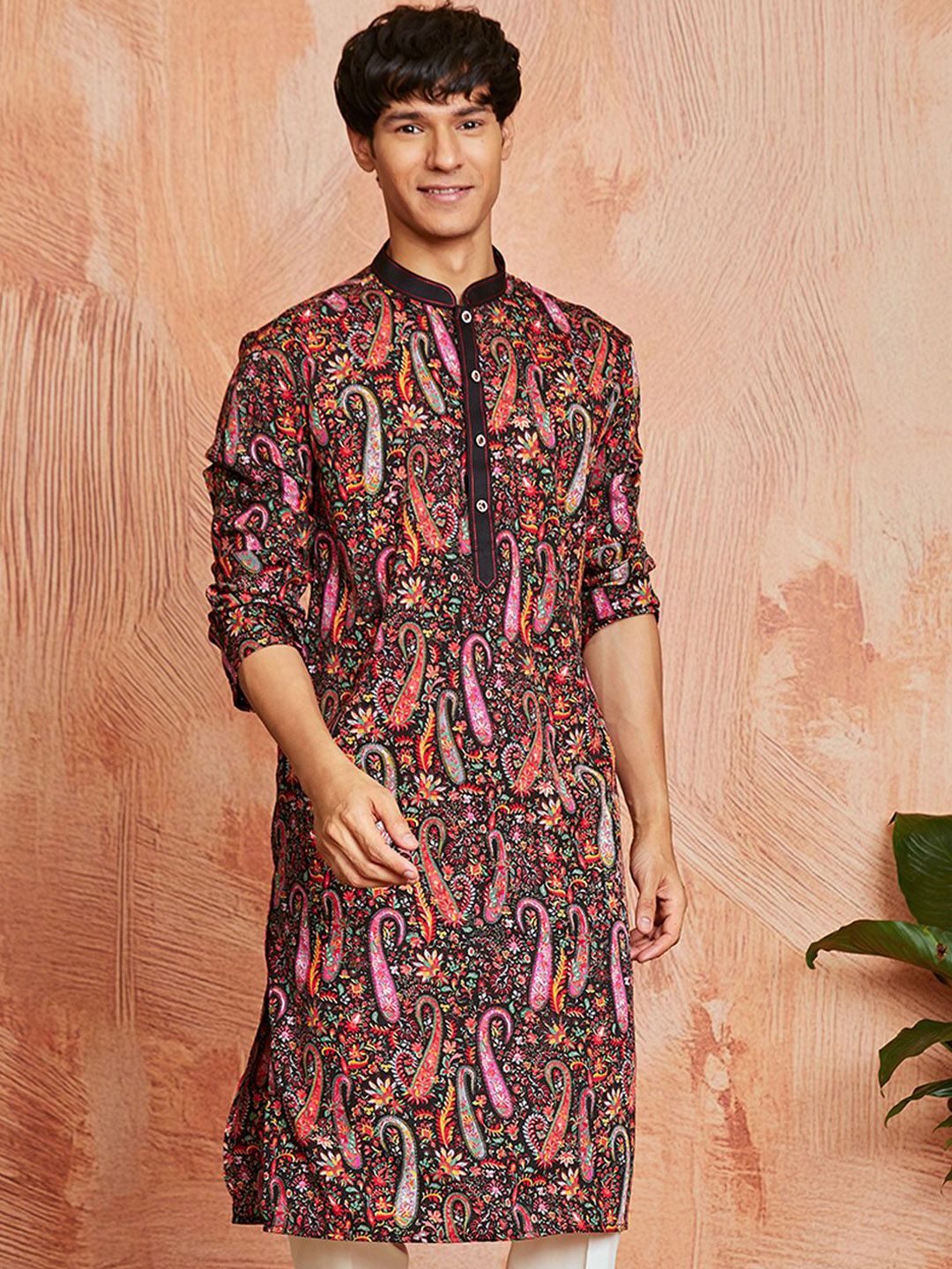 VASTRAMAY Men Printed Crepe Kurta-picture-40