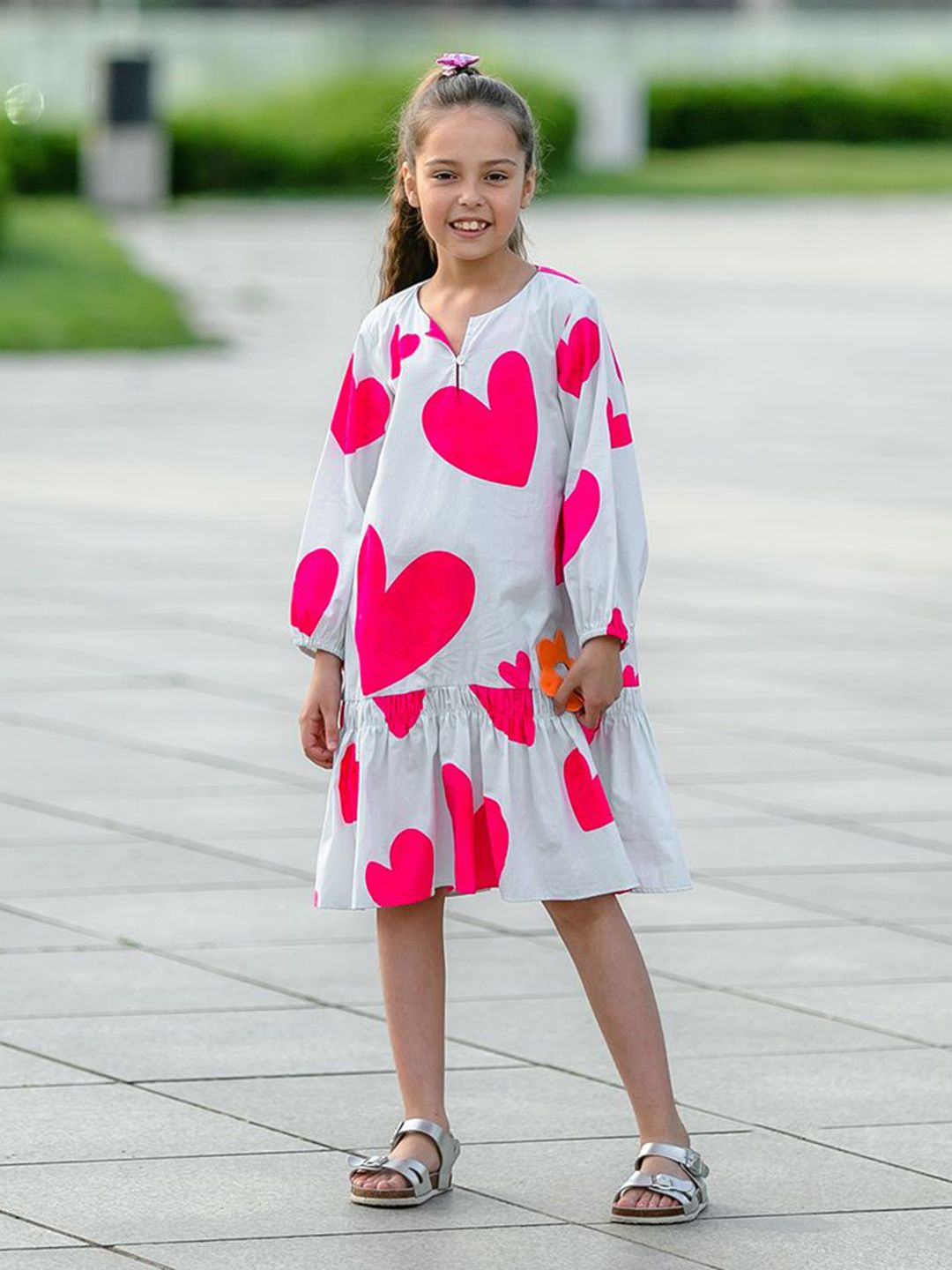 Anaario Print Organic Cotton A-Line Dress-picture-38