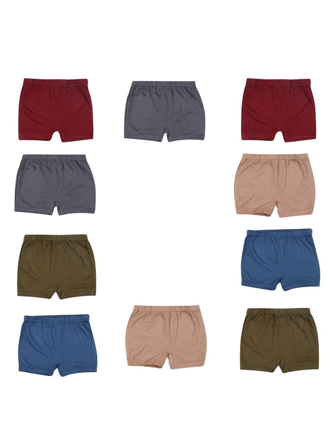 YELLOWDELIGHT Infant Boys Pack Of 10 Cotton Basic Briefs - YD 752 Tony (b) pln dr 0-6m-10p-picture-20